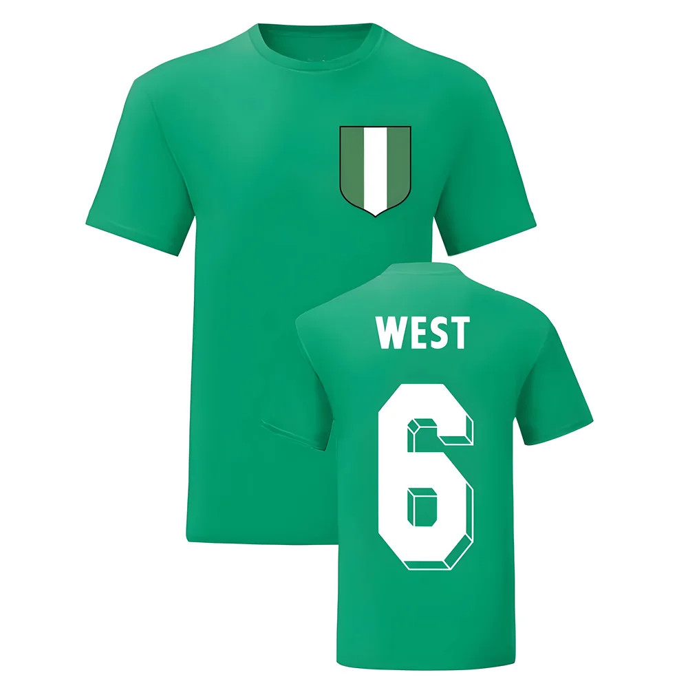 Taribo West Nigeria National Hero Tee (Green) Polyester Uksoccershop Men's Green Xxl