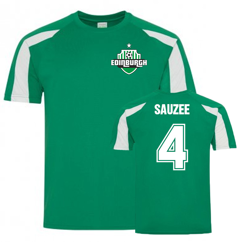 Click to view product details and reviews for Franck Sauzee Hibs Sports Training Jersey Green.