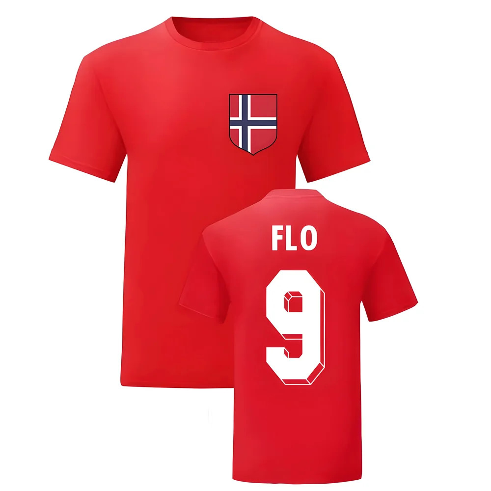 Tore Andre Flo Norway National Hero Tee (Red) Polyester Uksoccershop Men's Red Extra Small