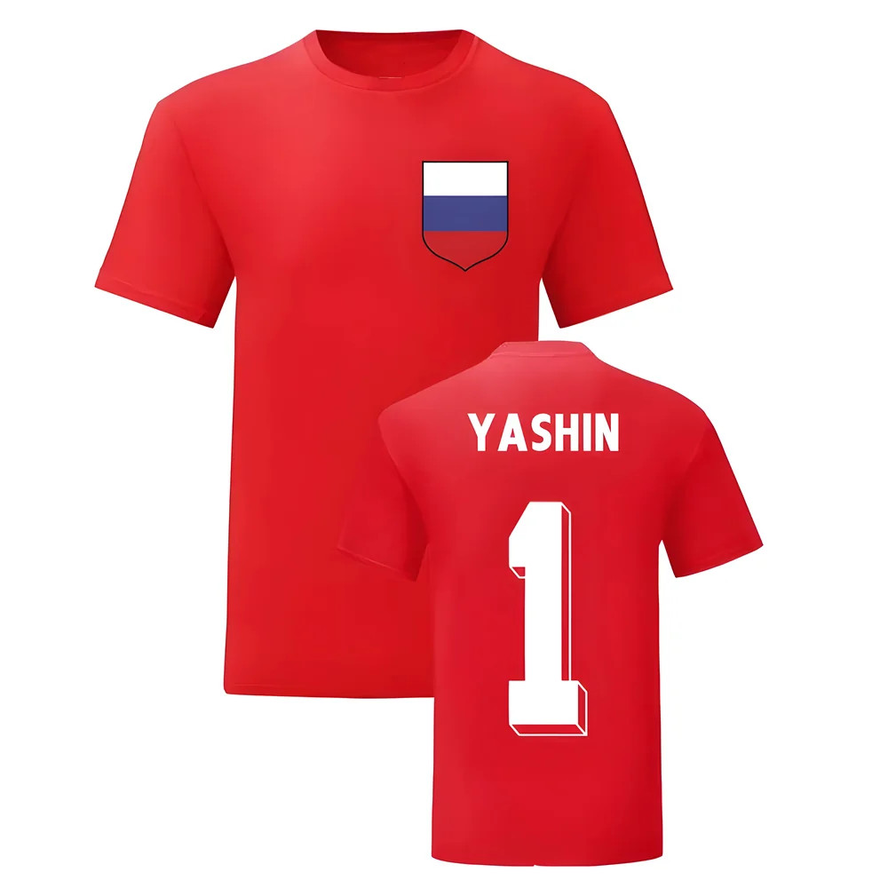 Levy Yashin Russia National Hero Tee (Red) Polyester Uksoccershop Men's Red Large