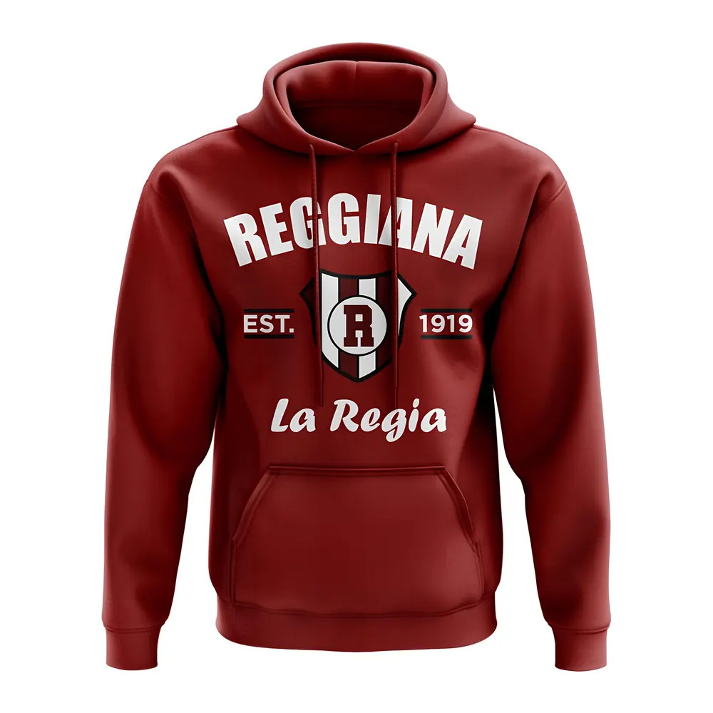 Reggiana Established Hoody (Maroon) Polyester Reggina Uksoccershop Men's Maroon Extra Small