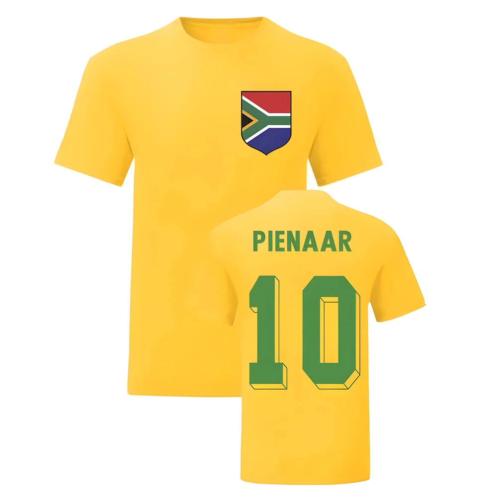 Steven Pienaar South Africa National Hero Tee (Yellow) Polyester Uksoccershop Men's Yellow Medium