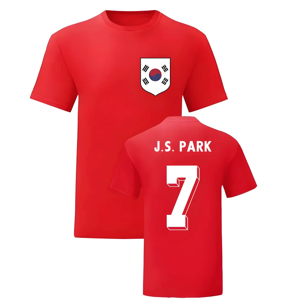 Park Ji-Sung South Korea National Hero Tee (Red) Polyester Uksoccershop Men's Red Medium