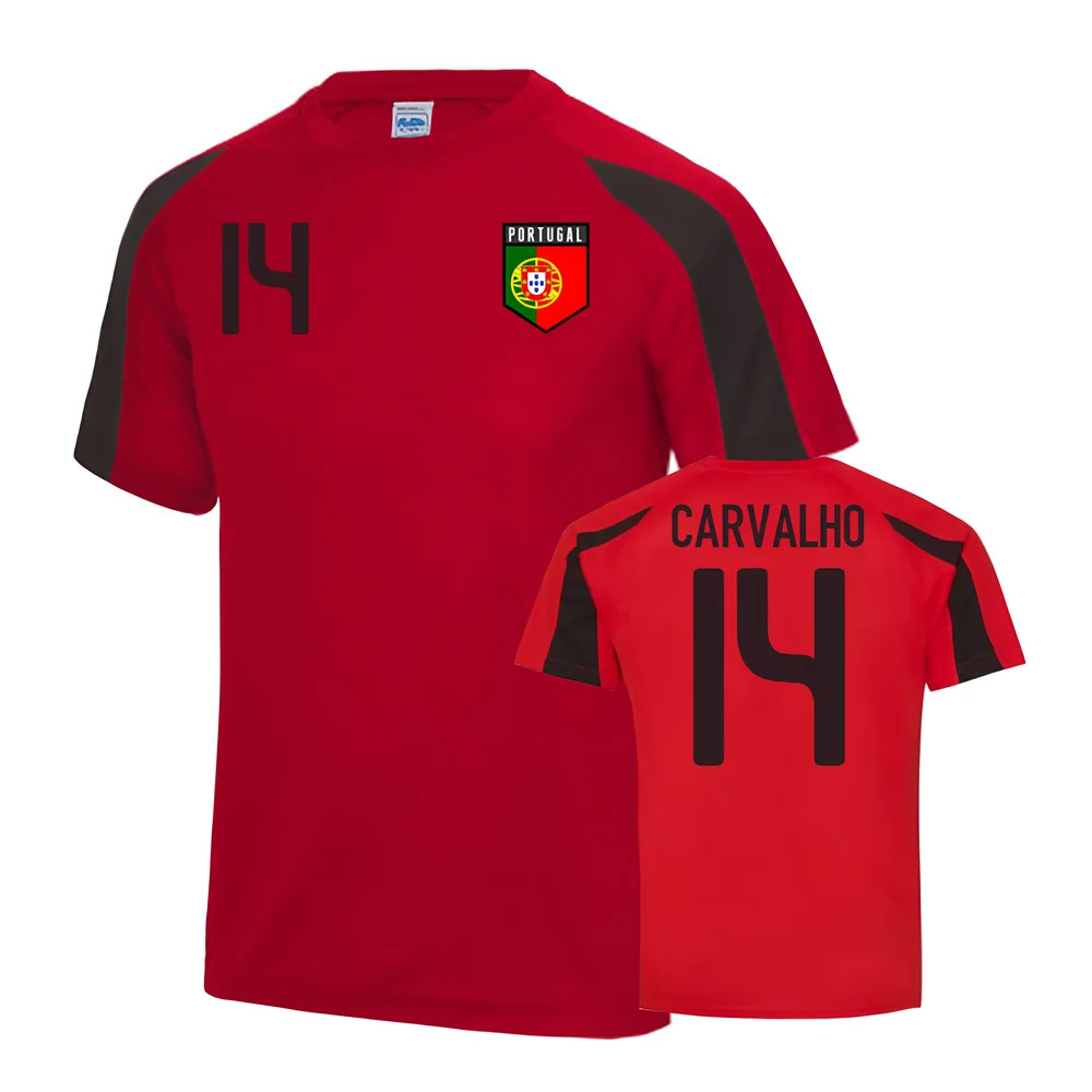 Portugal Sports Training Jersey (Carvalho 14) Polyester Uksoccershop Men's Red Medium