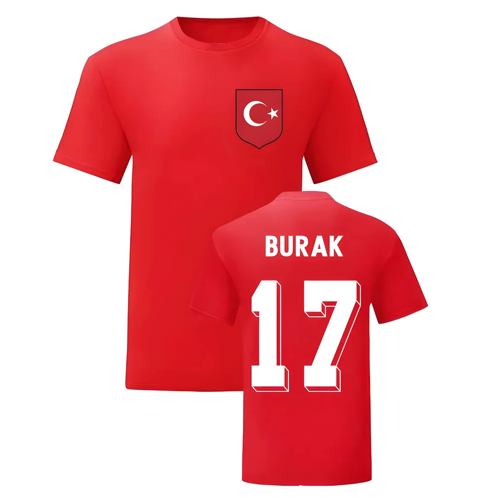 Burak Yilmaz Turkey National Hero Tee (Red) Polyester Uksoccershop Men's Red Xxl
