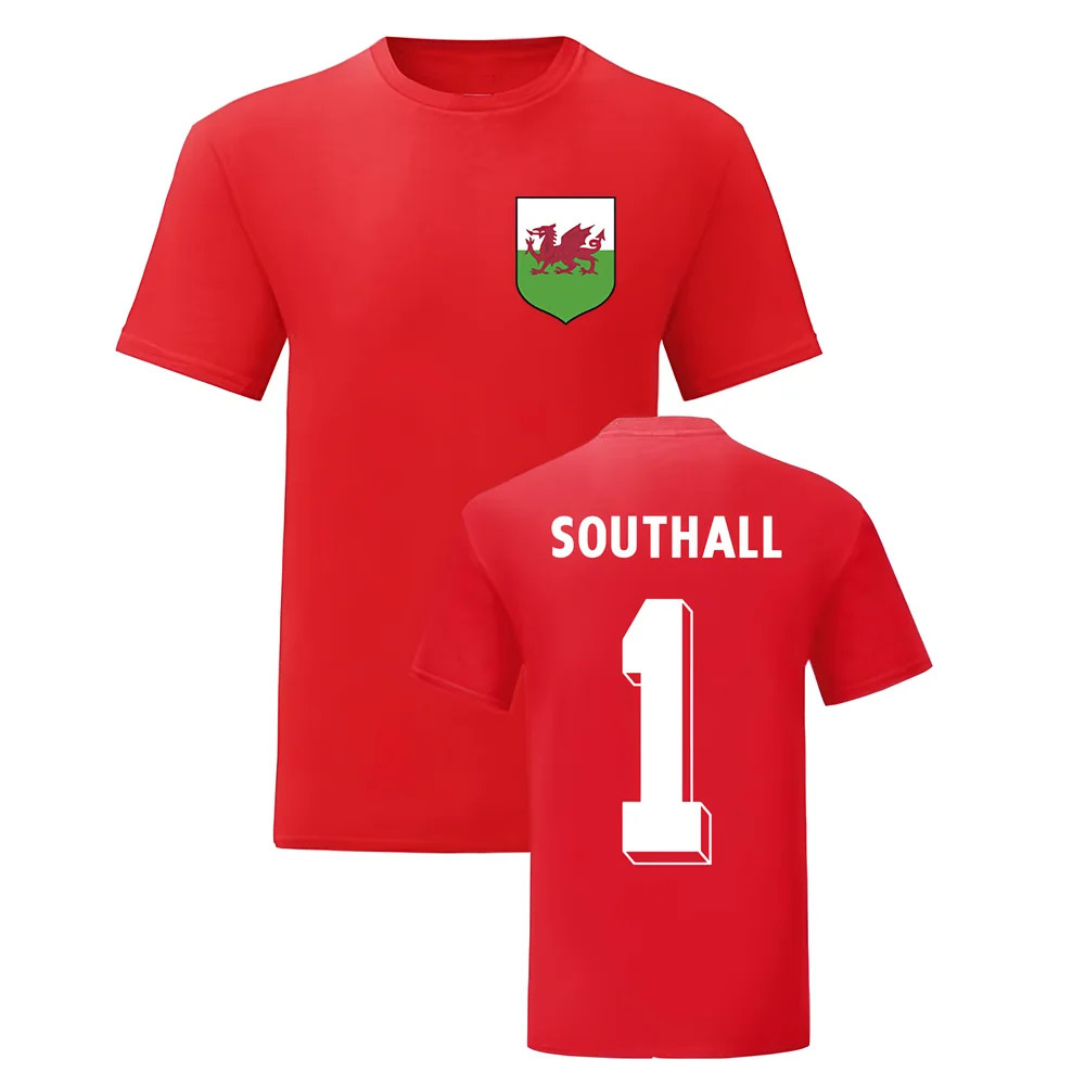 Neville Southall Wales National Hero Tee (Red) Polyester Uksoccershop Men's Red Small