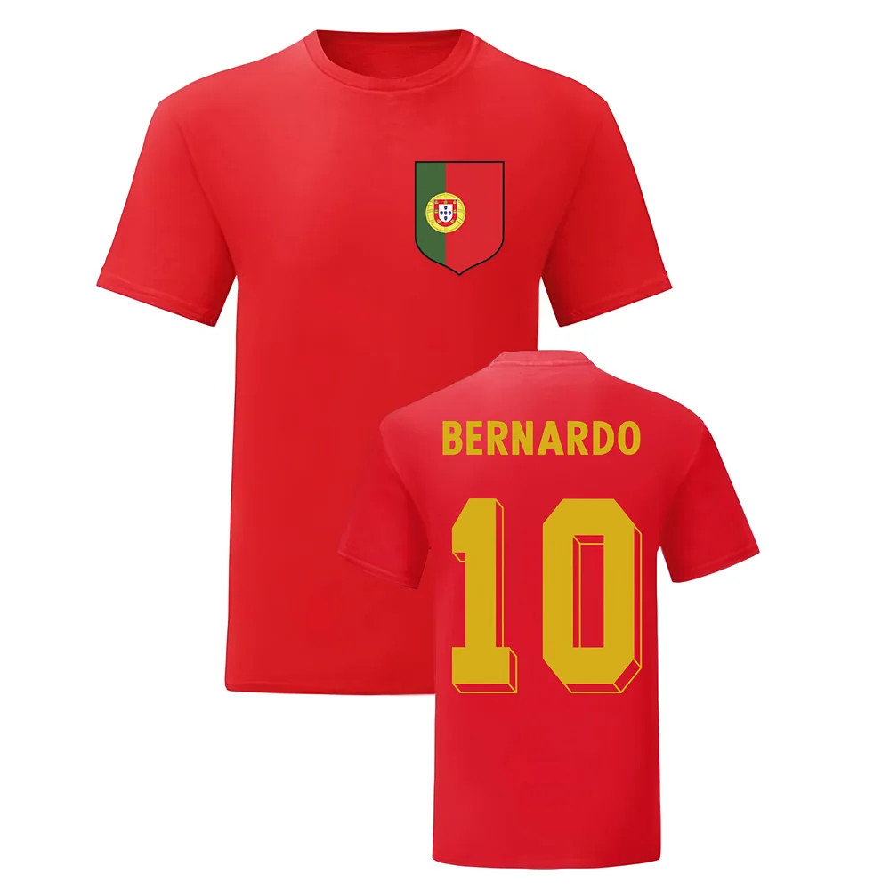 Bernardo Silva Portugal National Hero Tee (Red) Polyester Uksoccershop Men's Red Xxl