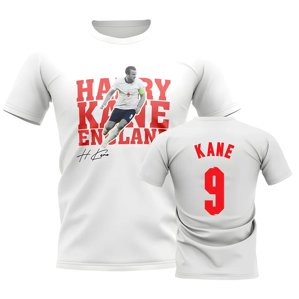 Harry Kane England Player Tee (White) Polyester Uksoccershop Men's White Extra Large