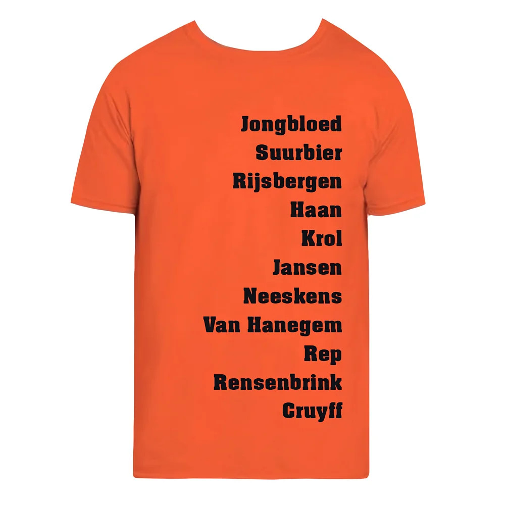 Holland Favourite Xi Tee (Orange) Polyester Uksoccershop Men's Orange Large