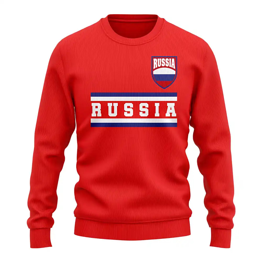 Russia Core Country Sweatshirt (Red) Polyester Uksoccershop Men's Red Xxl