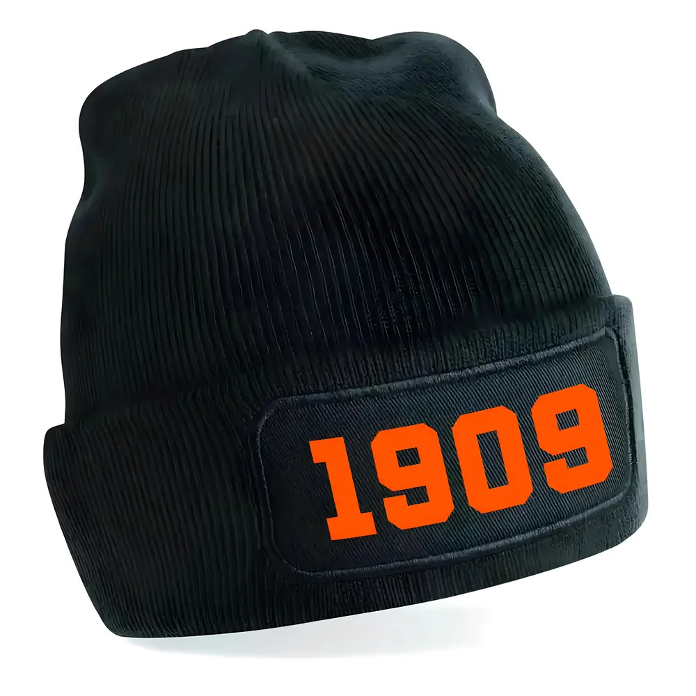 Dundee 1909 Football Beanie Hat (Black) One Size Polyester Dundee United Uksoccershop Men's Black