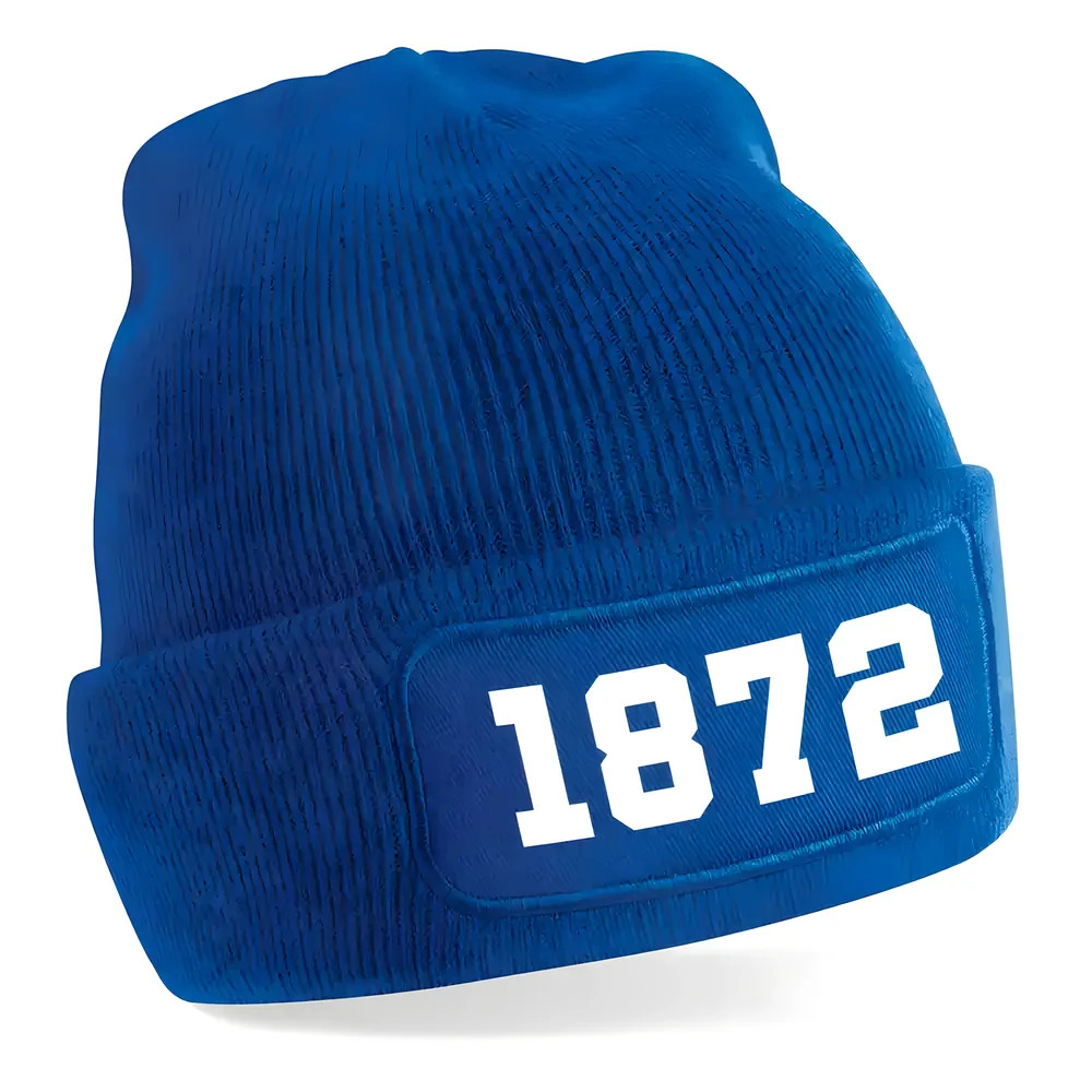 Glasgow 1872 Football Beanie Hat (Blue) One Size Polyester Rangers Uksoccershop Men's Blue