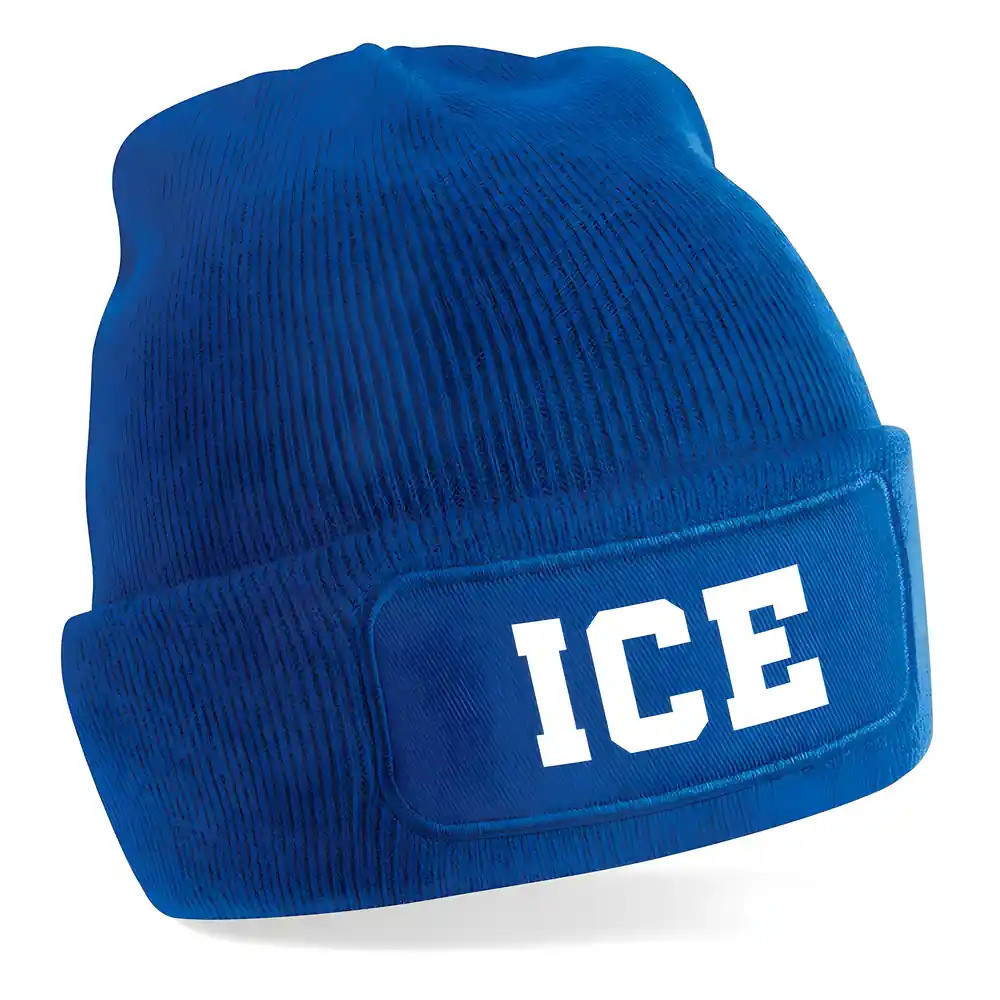 Iceland National Football Beanie (Blue) One Size Polyester Uksoccershop Men's Blue