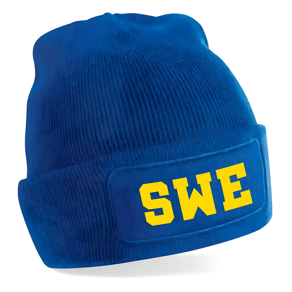 Sweden National Football Beanie (Blue) One Size Polyester Uksoccershop Men's Blue