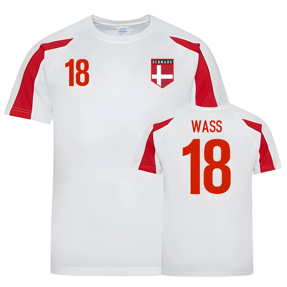 Denmark Sports Training Jersey (Wass 18) Polyester Uksoccershop Men's White Extra Large