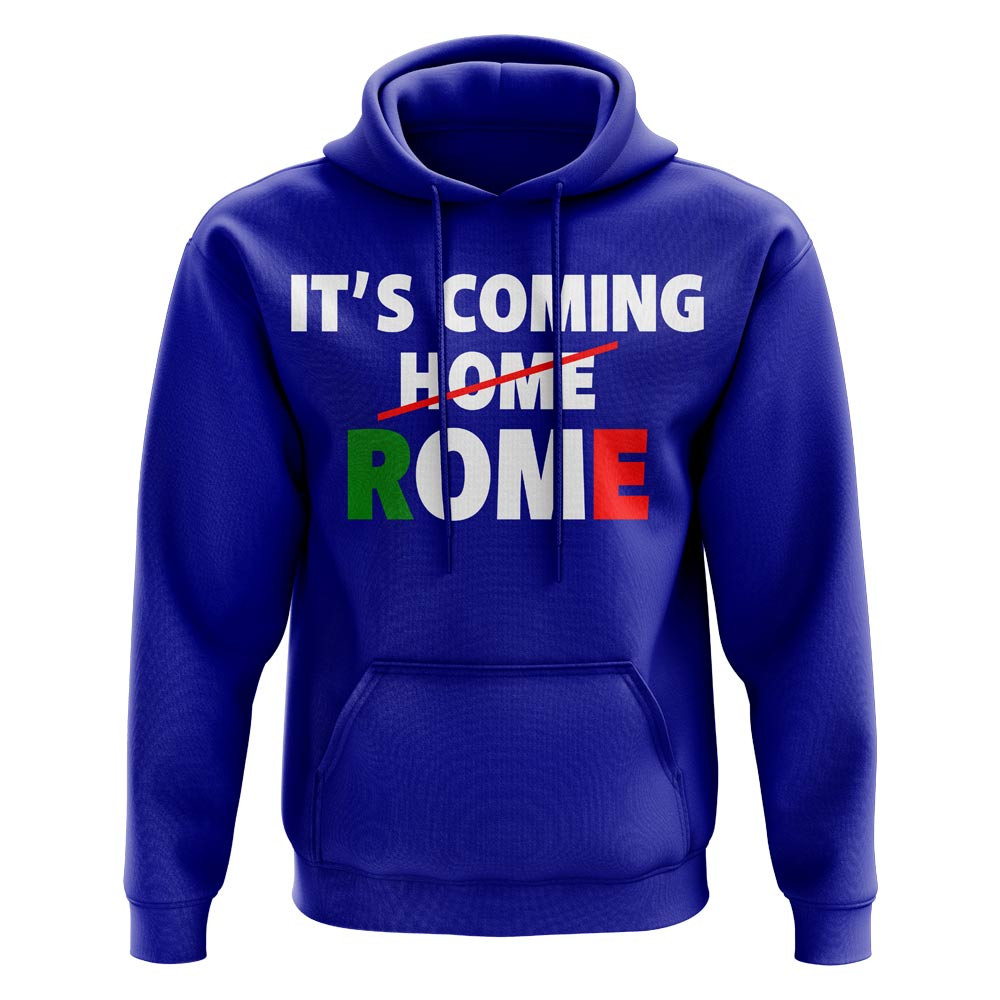 Italy Its Coming Rome Hoody (Royal) Polyester Uksoccershop Men's Blue