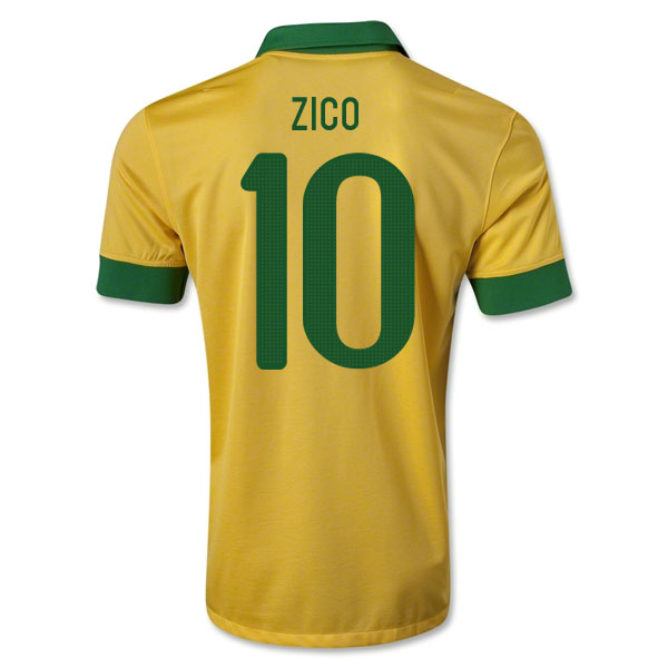 2013-14 Brazil Home Shirt (Zico 10 