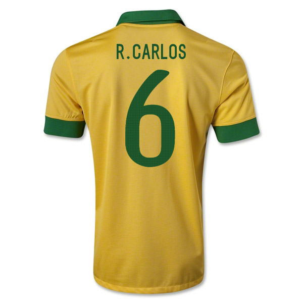 2013-14 Brazil Home Shirt (R.Carlos 6 