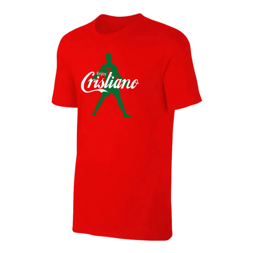 Ronaldo Cola T-Shirt - Polyester Portugal Uksoccershop Men's Red Xxl