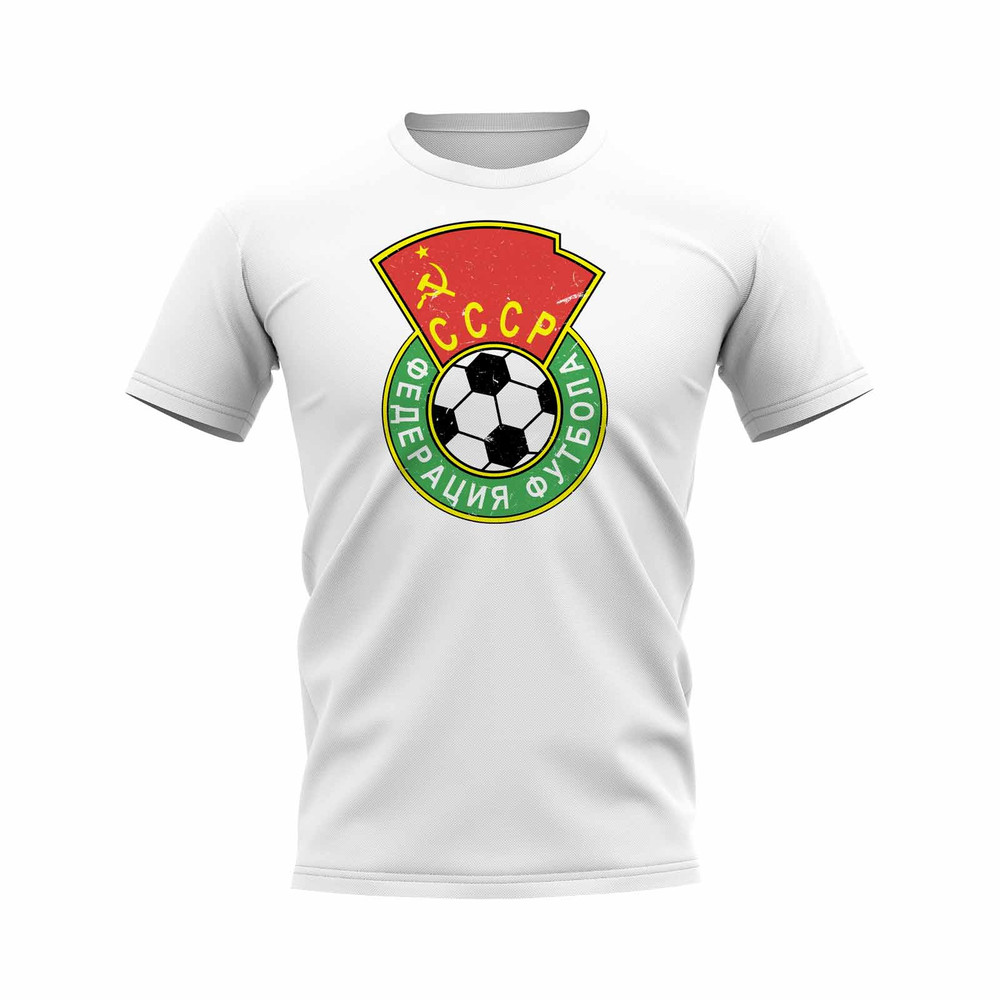 Cccp Vintage Badge T-Shirt (White) Polyester Russia Uksoccershop Men's White Extra Large