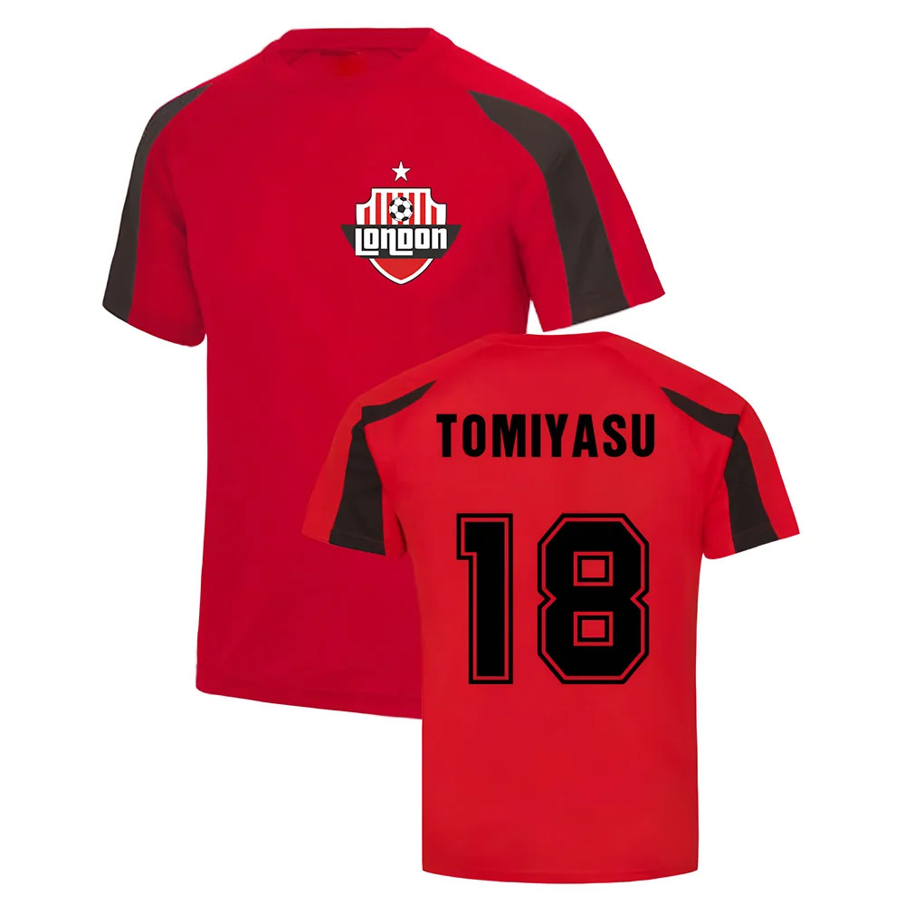 Takehiro Tomiyasu Arsenal Sports Training Jersey (Red) Polyester Uksoccershop Men's Red Extra Large