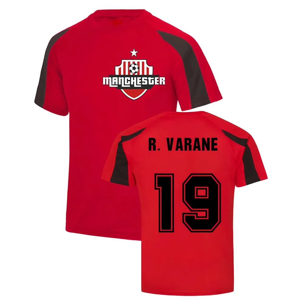 Raphael Varane Man Utd Sports Training Jersey (Red) Polyester Manchester United Uksoccershop Men's Red Extra Small