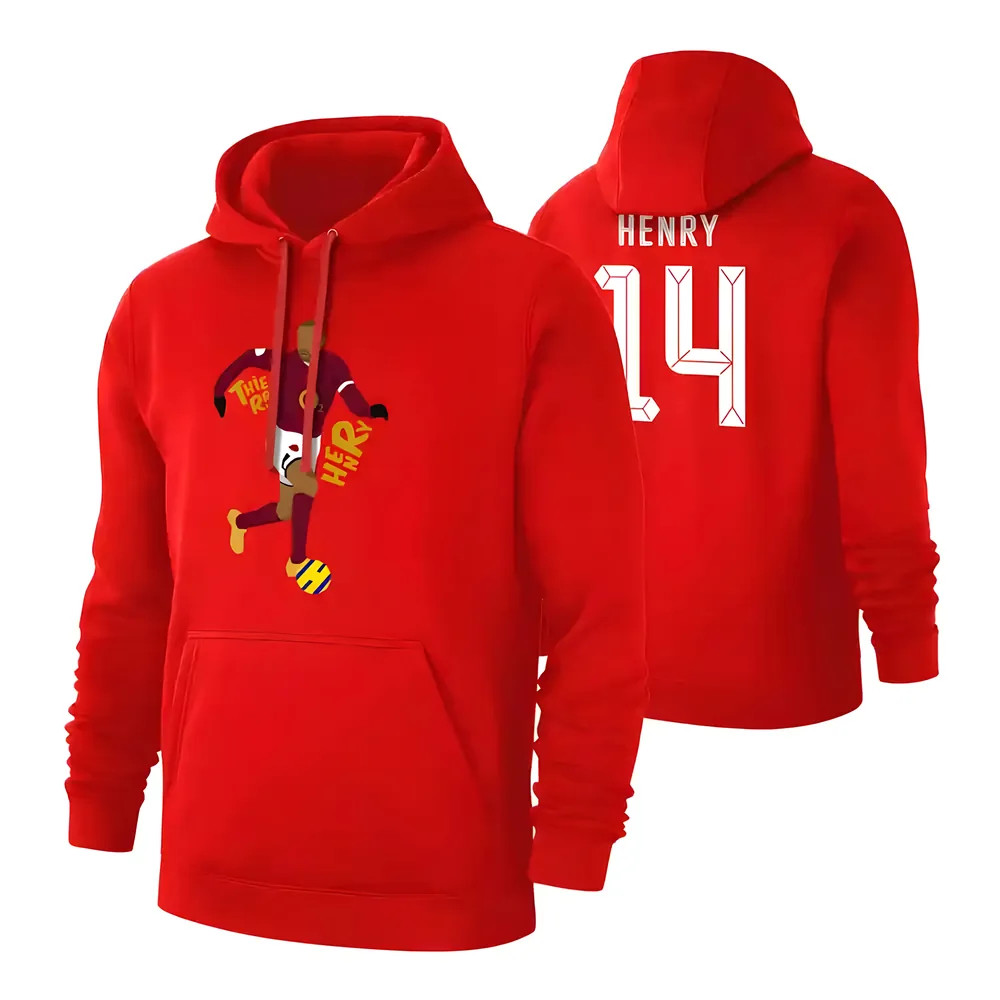 Thierry Henry Titi Footer With Hood, Polyester Arsenal Uksoccershop Men's Red Medium