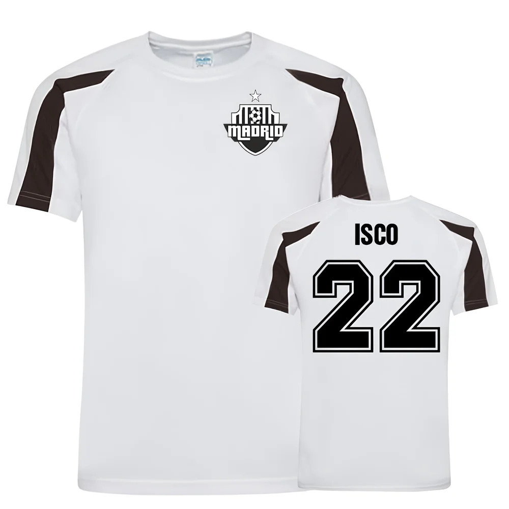 Click to view product details and reviews for Isco Real Madrid Sports Training Jersey White Black.