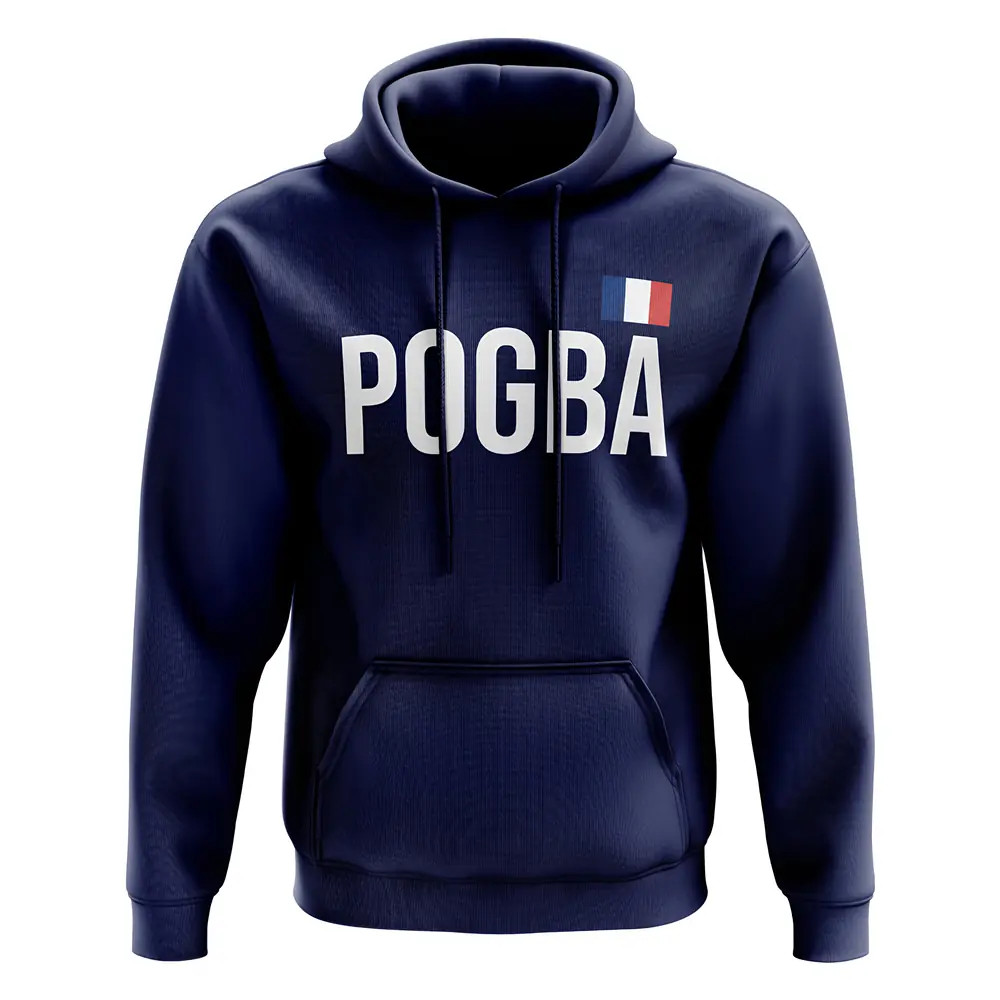 Paul Pogba France Name Hoody (Navy) Polyester Uksoccershop Men's Navy Xxl