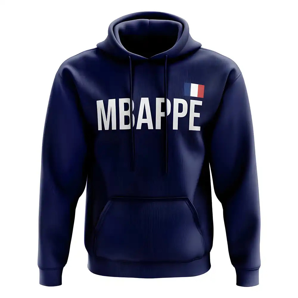 Kylian Mbappe France Name Hoody (Navy) Polyester Uksoccershop Men's Navy Medium