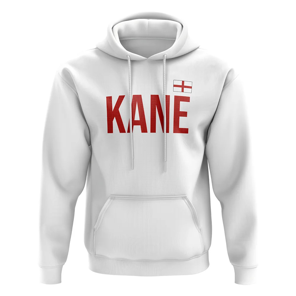 Harry Kane England Name Hoody (White) Polyester Uksoccershop Men's White Extra Large