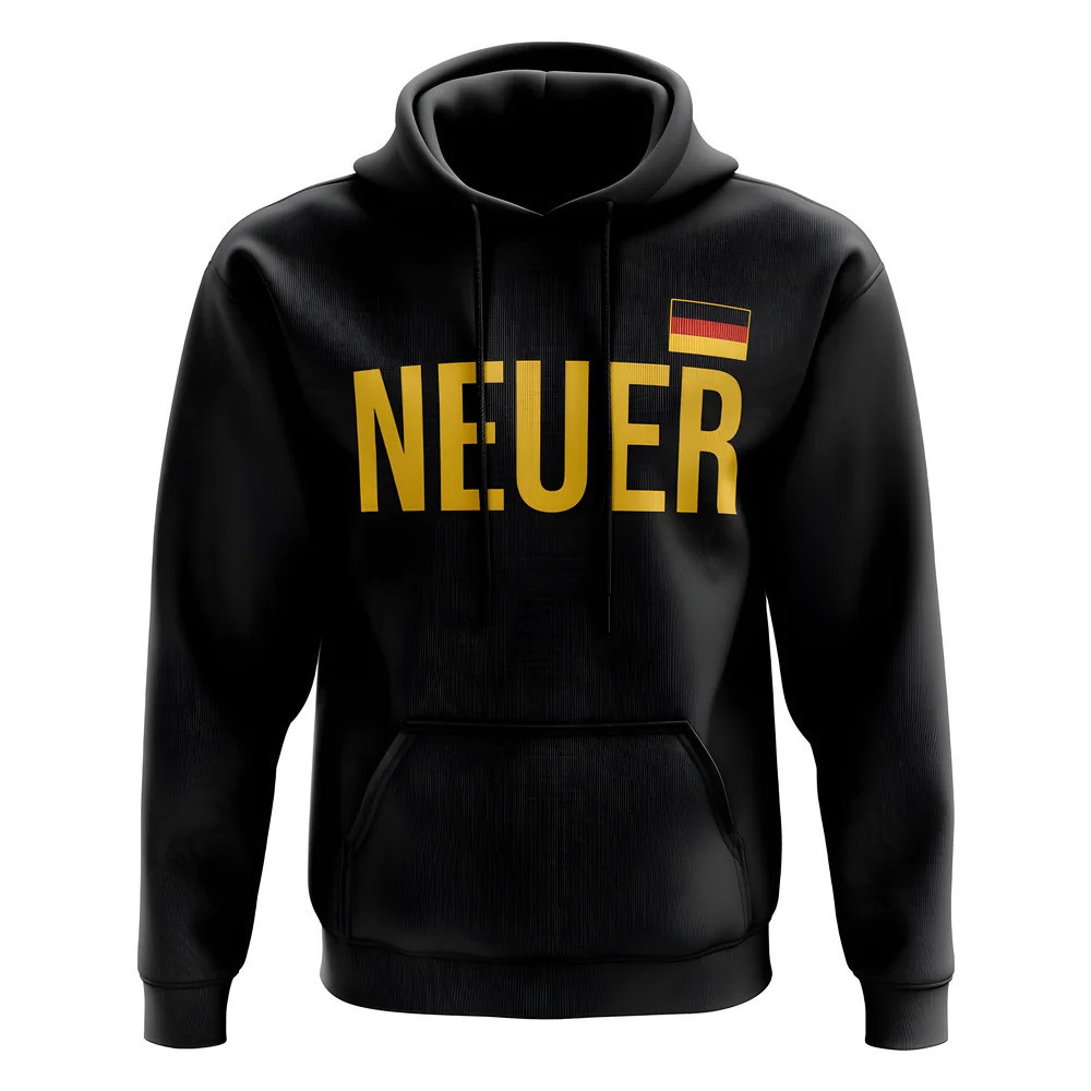 Manuel Neuer Germany Name Hoody (Black) Polyester Uksoccershop Men's Black