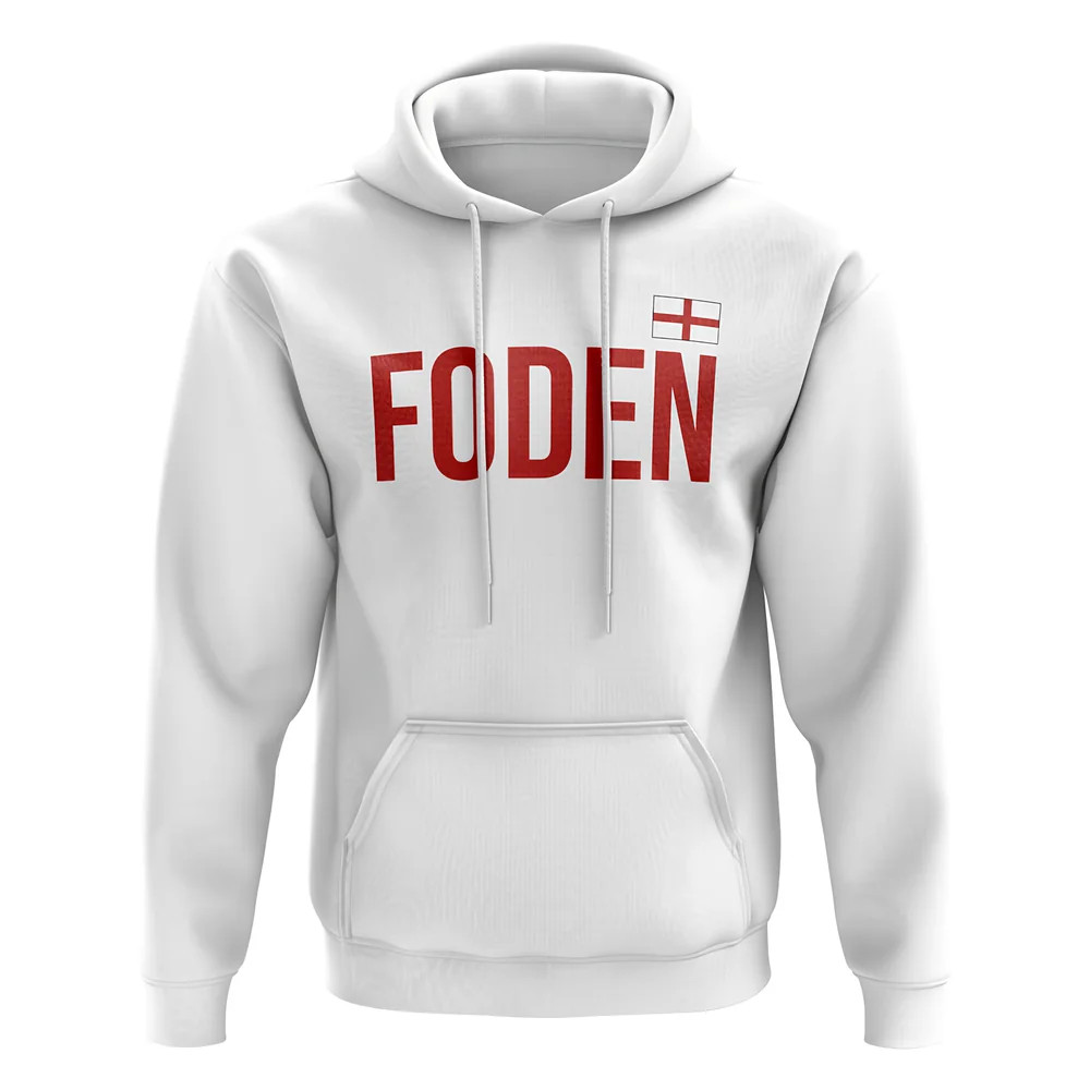 Phil Foden England Name Hoody (White) Polyester Uksoccershop Men's White Xxl