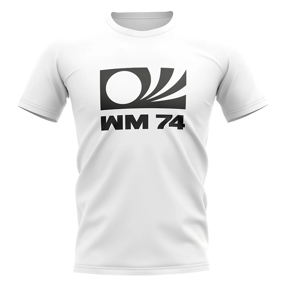 West Germany 1974 World Cup T-Shirt (White) Polyester Uksoccershop Men's White Extra Large