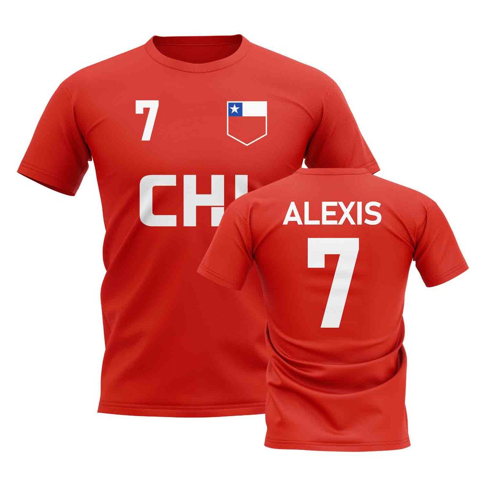 Alexis Sanchez Chile Country Code Hero T-Shirt (Red) Polyester Uksoccershop Men's Red Medium