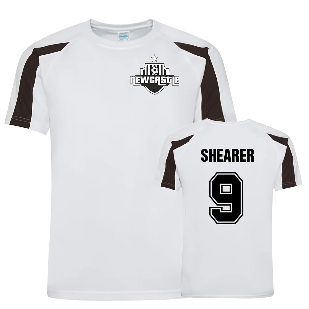 Alan Shearer Newcastle Sports Training Jersey (White) Polyester Uksoccershop Men's White Xxl