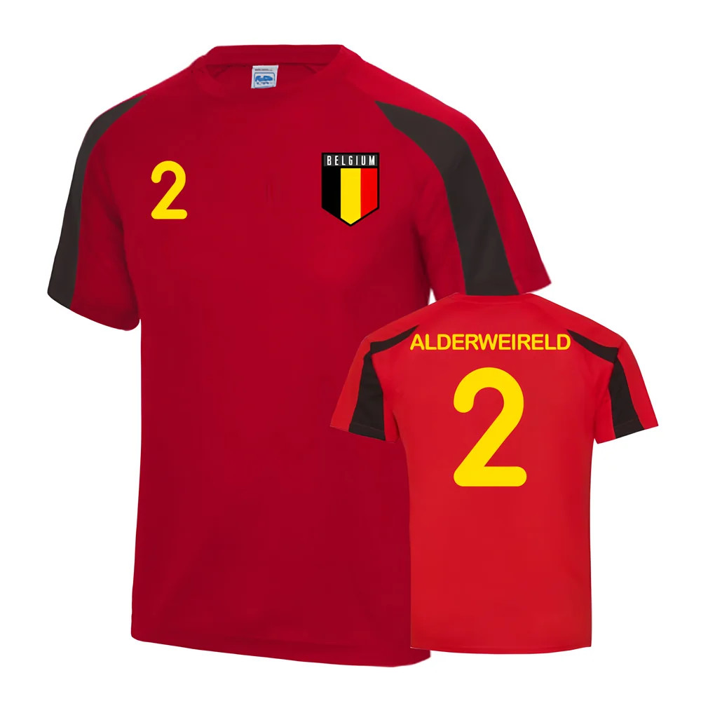 Belgium Sports Training Jersey (Alderweireld 2) Polyester Uksoccershop Men's Red/Black Xxl