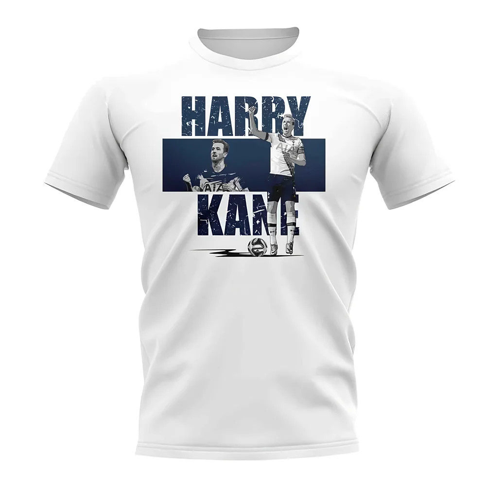 Harry Kane Player Collage T-Shirt (White) Polyester Tottenham Uksoccershop Men's White Xxl