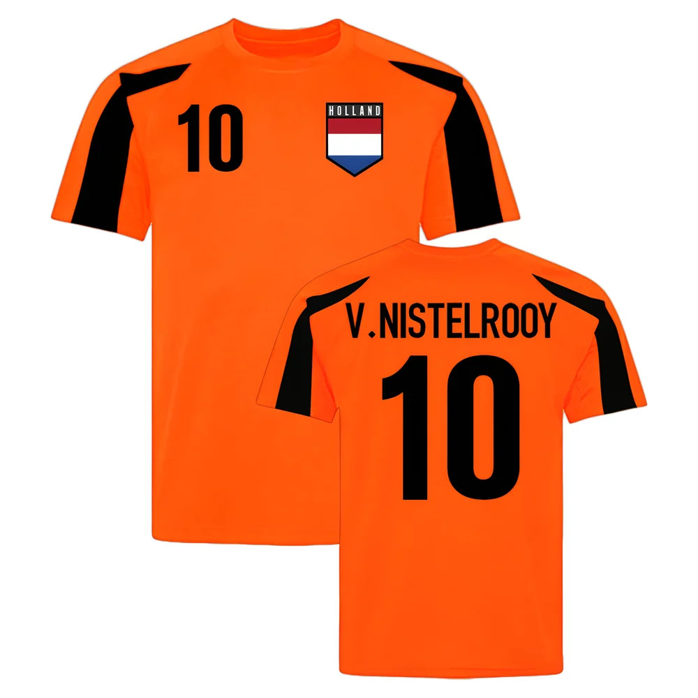 Holland Sports Training Jersey (V. Nistelrooy 10) Polyester Uksoccershop Men's Orange Medium