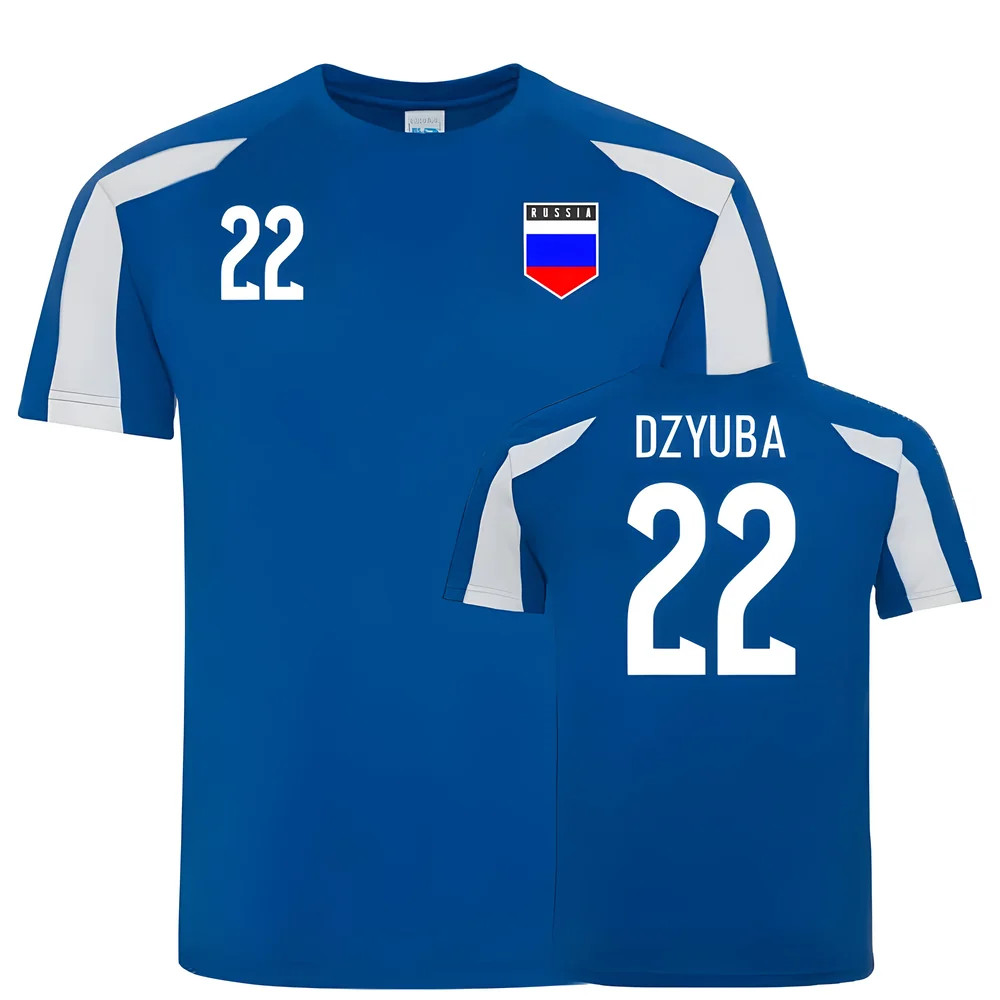 Russia Sports Training Jersey (Dzyuba 22) Polyester Uksoccershop Men's Blue Large