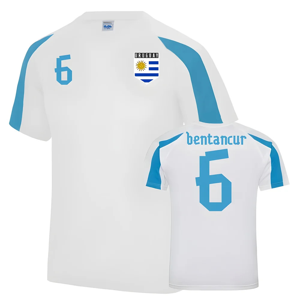 Uruguay Sports Training Jersey (Bentancur 6) Polyester Uksoccershop Men's White Xxl