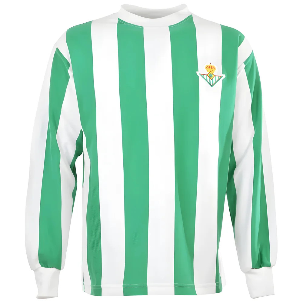 Real Betis 1960S Retro Football Shirt Polyester Made By: Toffs Men's White Medium