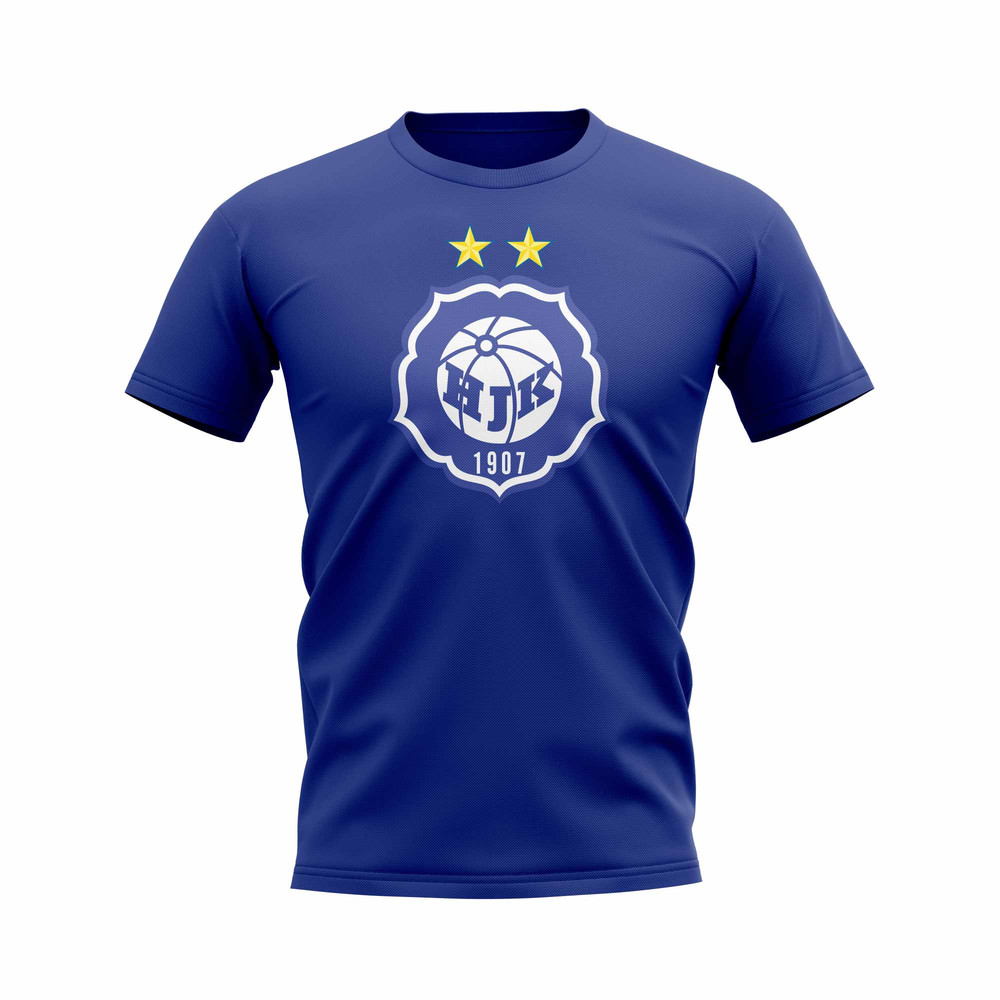 Hjk Helsinki Logo T-Shirt (Purple) Polyester Uksoccershop Men's Purple Extra Large