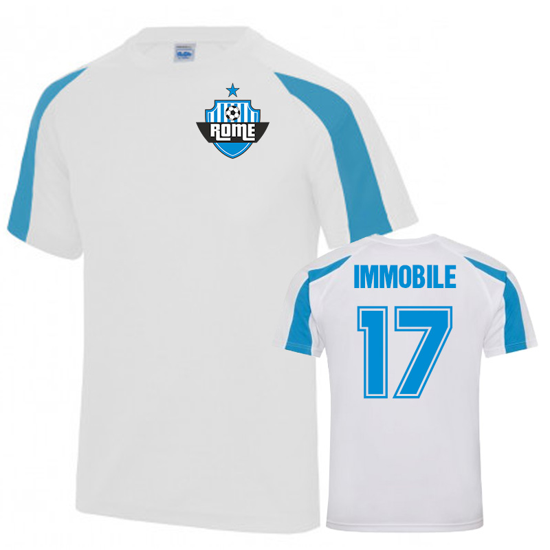 Click to view product details and reviews for Ciro Immobile Lazio Sports Training Jersey White.