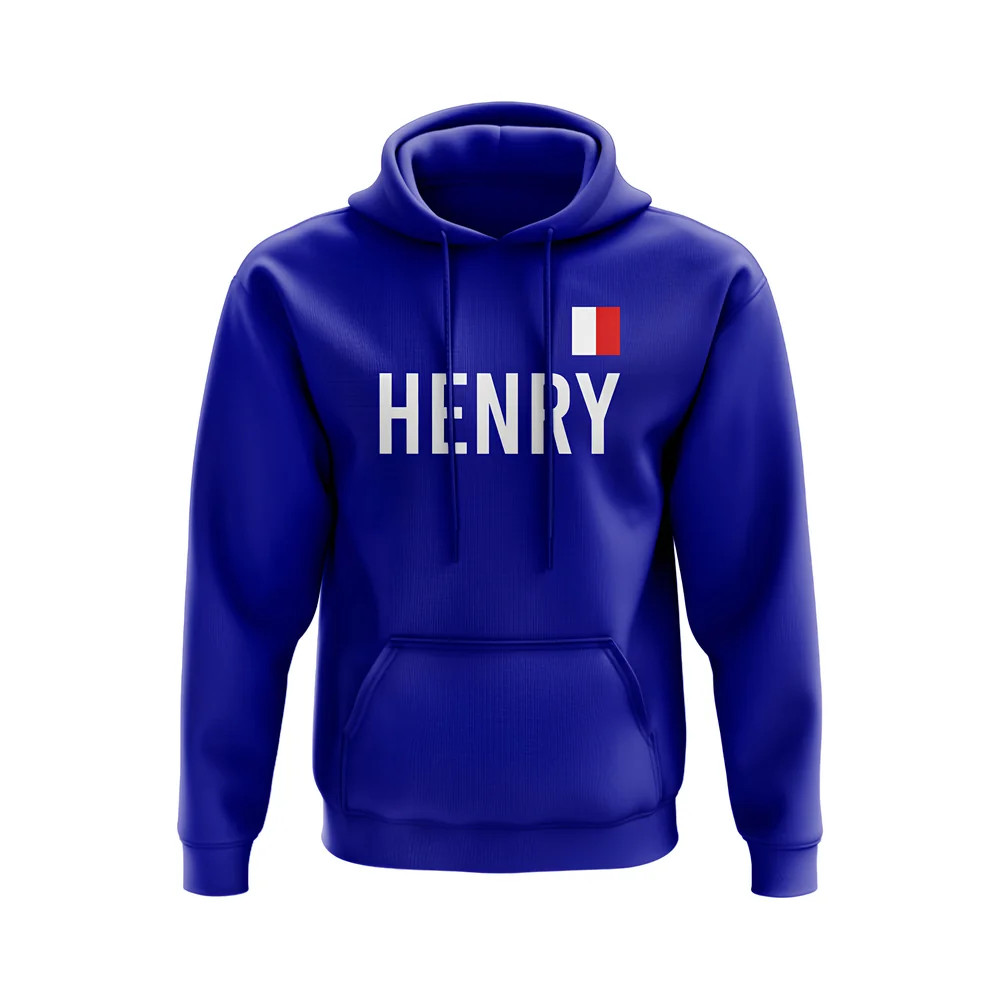 Thierry Henry France Name Hoody (Blue) Polyester France Rugby Uksoccershop Men's Blue Xxl