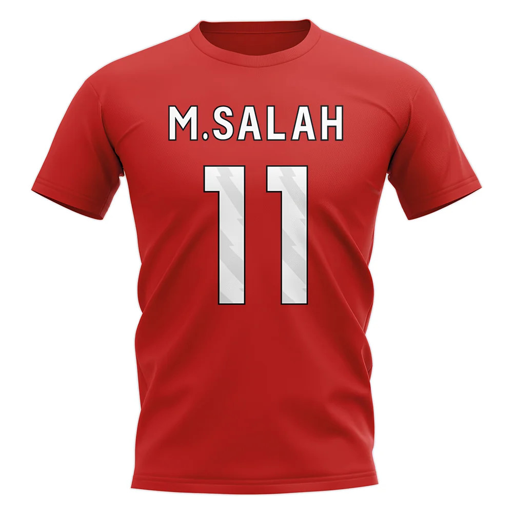 Mohamed Salah Liverpool Hero T-Shirt (Red) Polyester Uksoccershop Men's Red