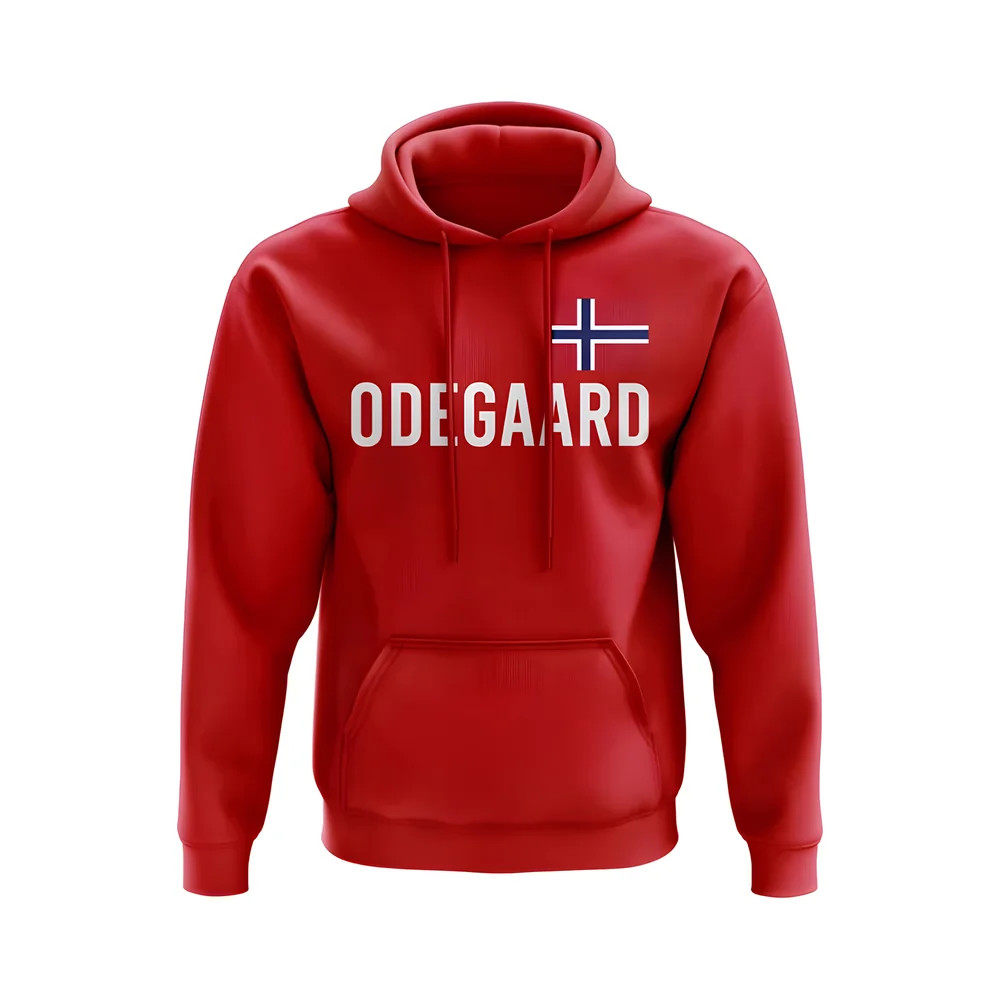 Martin Odegaard Norway Hoody (Red) Polyester Uksoccershop Men's Red 3-6 Mo