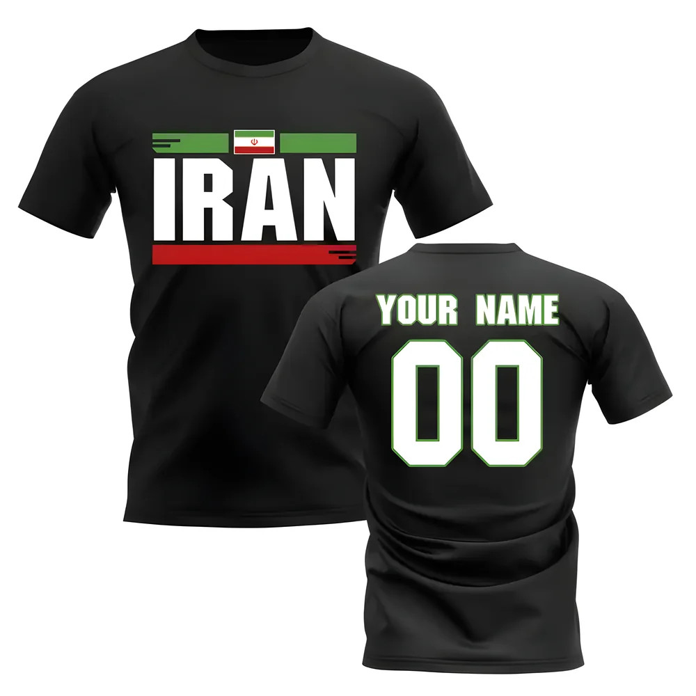 Click to view product details and reviews for Personalised Iran Fan Football T Shirt Black. Click to view product details and reviews for Personalised Iran Fan Football T Shirt Black.