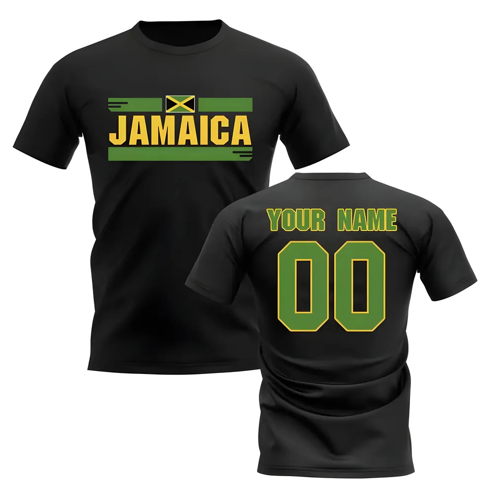 Click to view product details and reviews for Personalised Jamaica Fan Football T Shirt Black. Click to view product details and reviews for Personalised Jamaica Fan Football T Shirt Black.