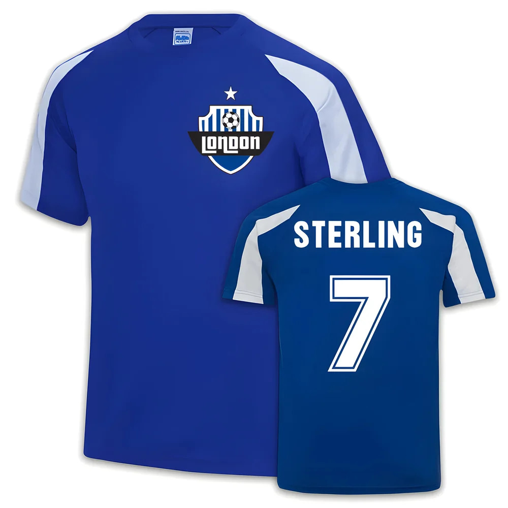 Chelsea Sports Training Jersey (Raheem Sterling 7) Polyester Uksoccershop Men's Blue Extra Small